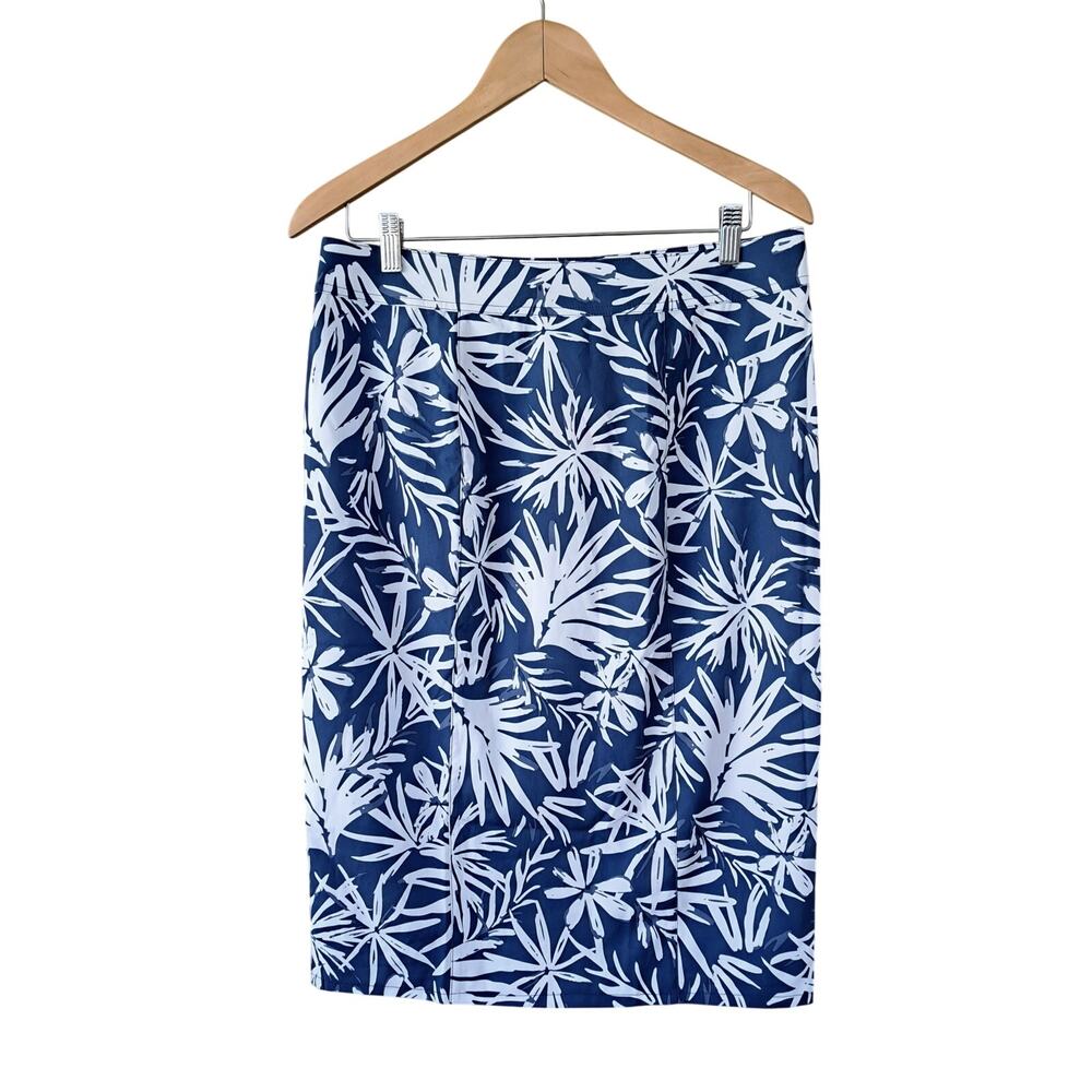 NEW RIPSKIRT Hawaii Wrap Skirt Length 3 Medium Navy Tropical Palms Travel Beach - Picture 6 of 10